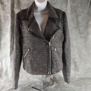 NWT Paige Woven Black Waist Jacket Women's Size LARGE‎   S1-9123